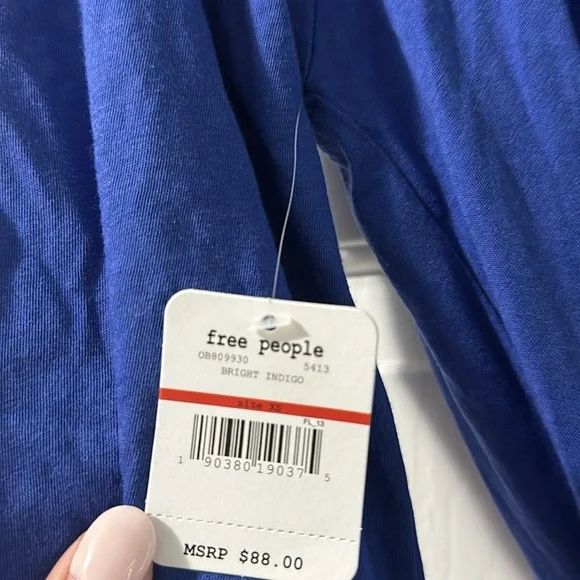 Free People Intimately Sweetest Thing Robe - Bright Indigo - Picture 4 of 4